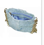 Голубая кожаная сумка с хвостиками: фото 4 из 7