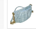 Голубая кожаная сумка с хвостиками: фото 5 из 7