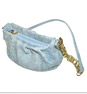 Голубая кожаная сумка с хвостиками: фото 6 из 7